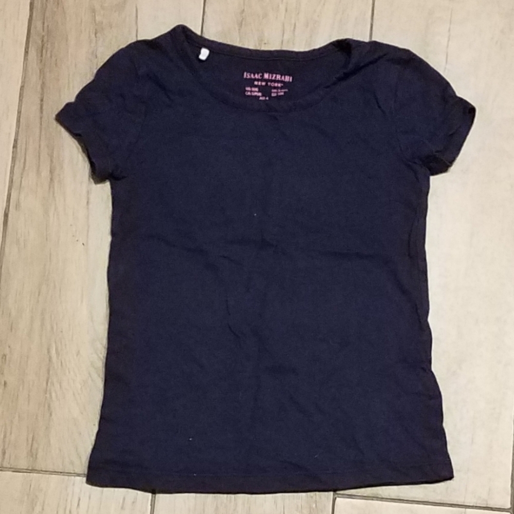 🦔Isaac Mizrahi Girls Basic Navy Tee🌻